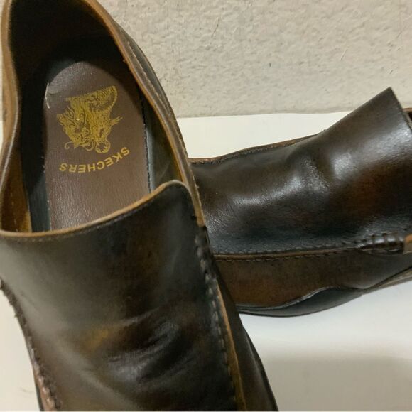 Skechers Mens Loafers Driving Moccasin Casual Slip On Leather Brown Size 9.5 main image 7